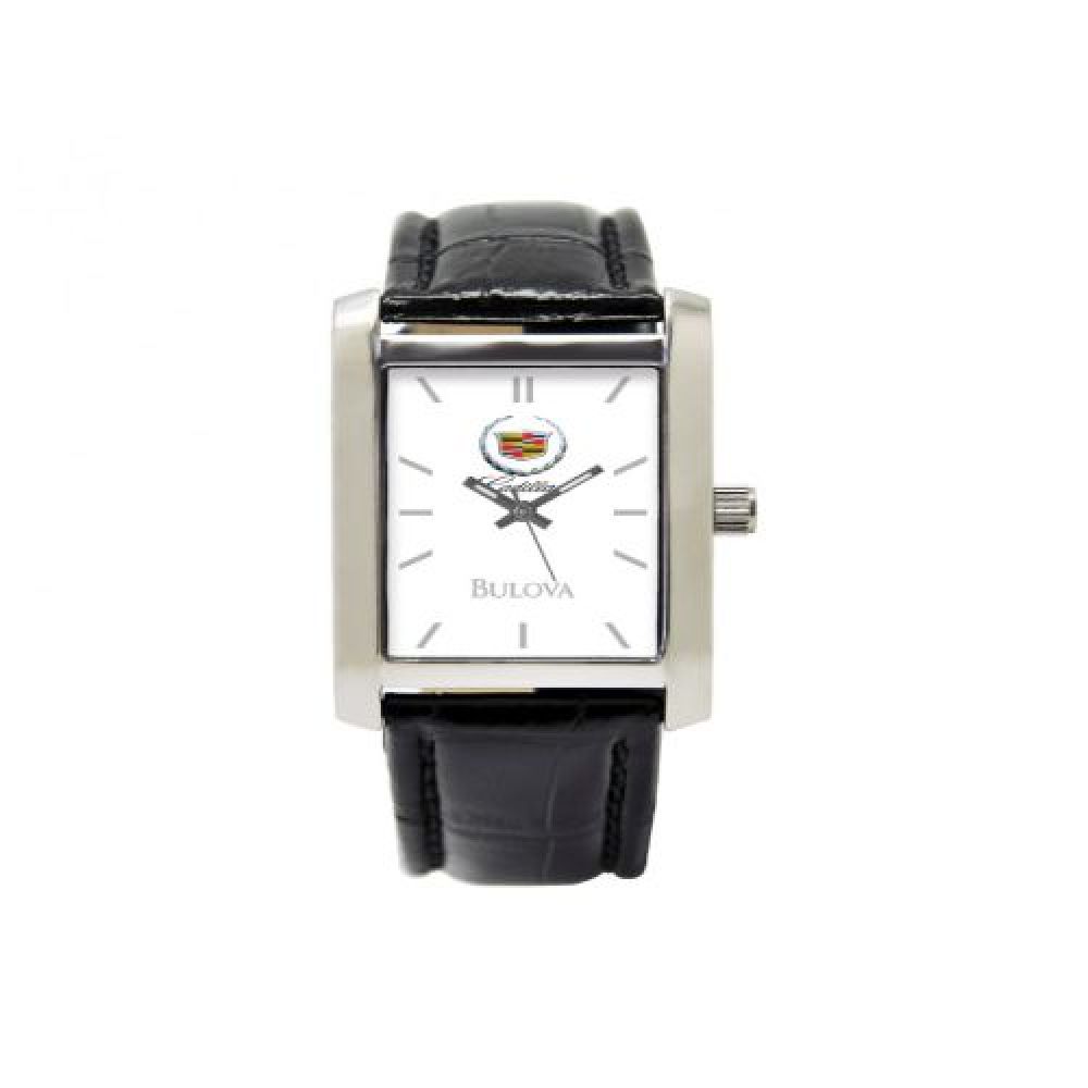 RELOJ  MARCA BULOVA ACERO INOXIDABLE RECTANGULAR CON CORREA DE PIEL NEGRA CABALLERO Y DAMA INCLUYE ESTUCHE ORIGINAL imagen